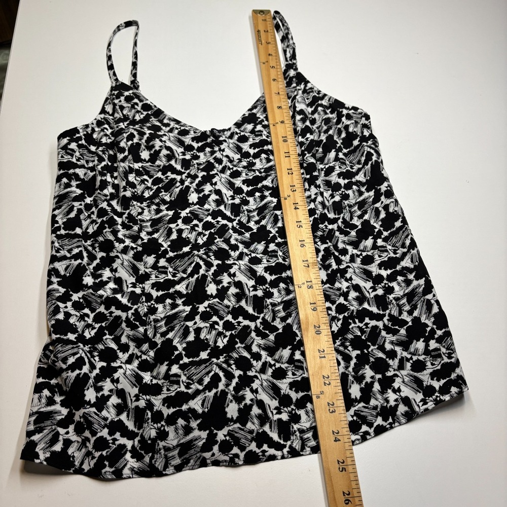 Madewell Cami 6 Black White Floral Crepe Sleeveless New - Picture 8 of 9